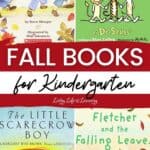 collage of Fun Fall Books for Kindergarten