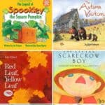 collage of Fun Fall Books for Kindergarten