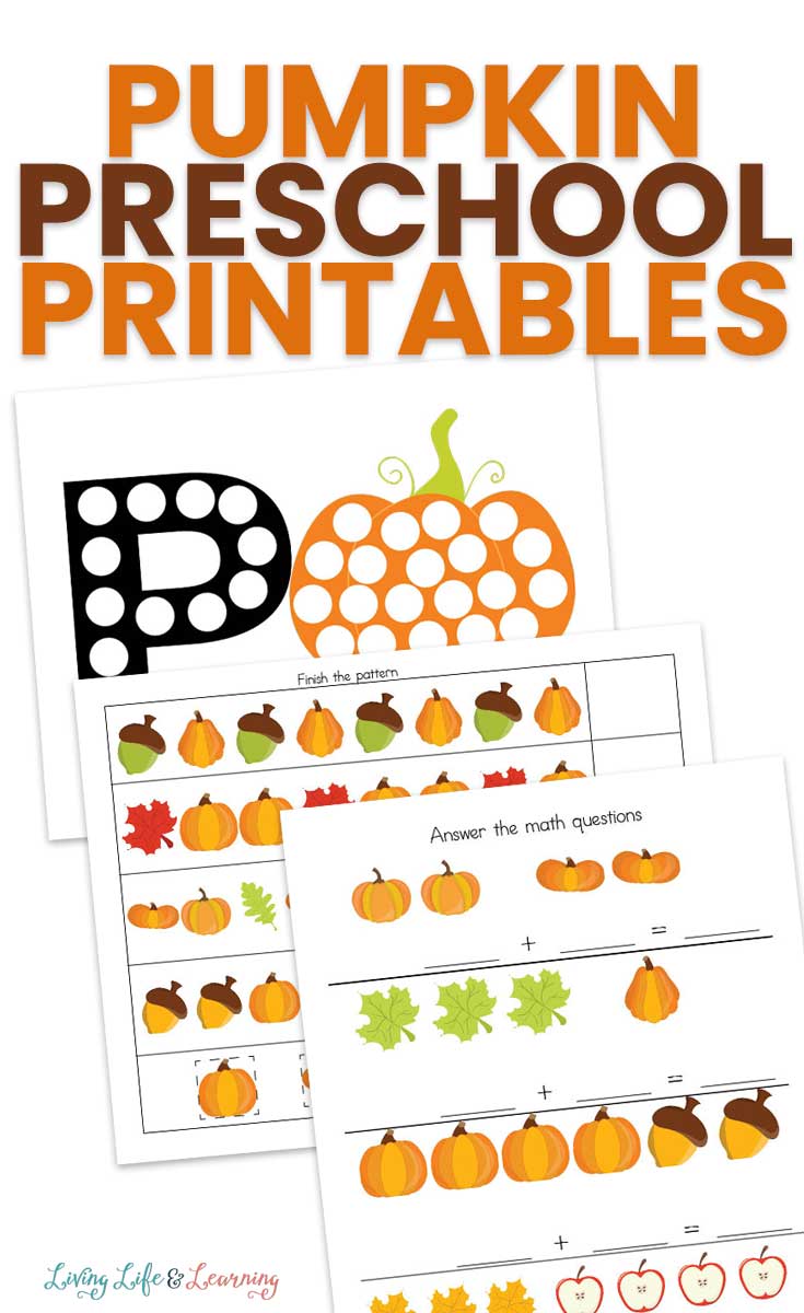 Pumpkin Preschool Printables