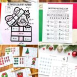 A collage of Christmas Math Activities