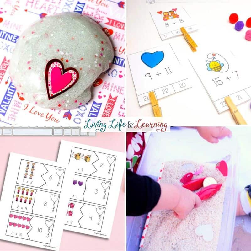 collage of Valentine's Day Activities for Kids