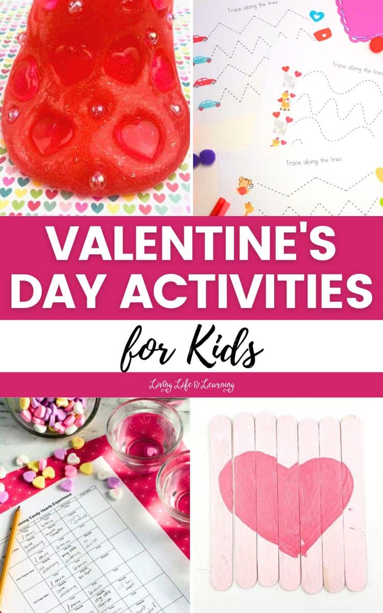 collage of Valentine's Day Activities for Kids