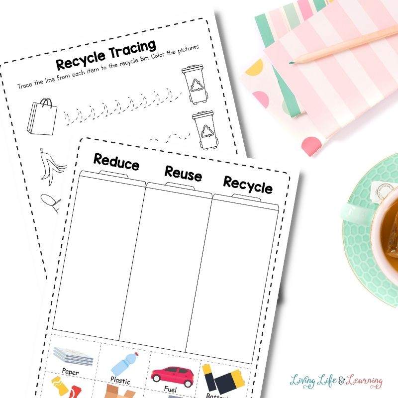 worksheets for kids about recycling 