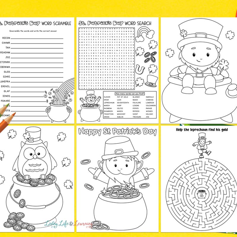 st. patrick's day worksheets for kids 