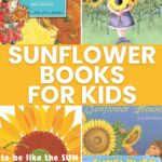 collage of sunflower books for kids