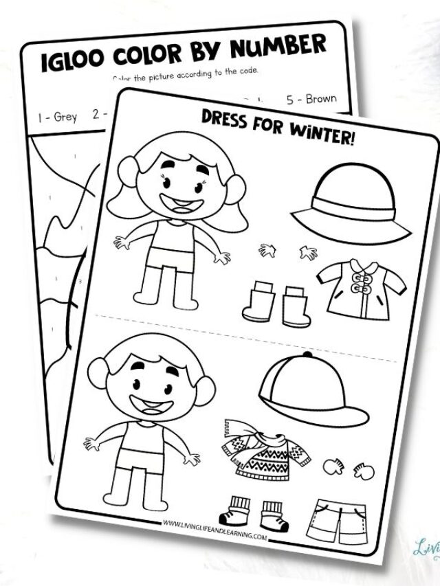 Winter Worksheets for Kindergarten Story