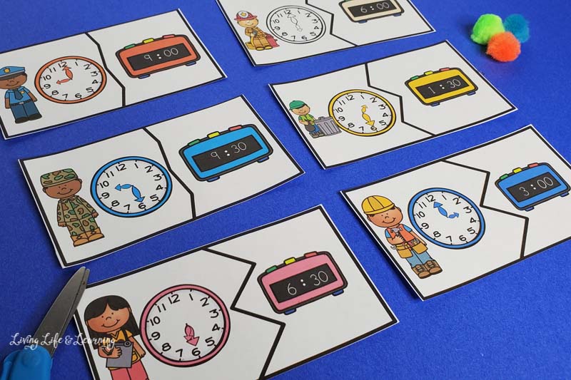 community helpers time puzzles