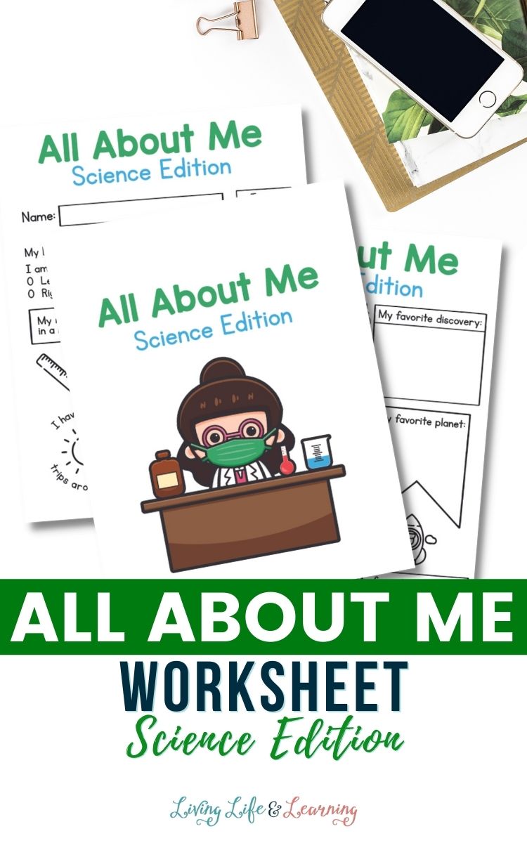 All About Me Worksheets: Science Edition