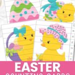 easter counting cards and puzzles