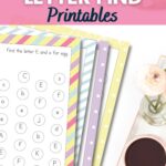 easter letter find printables on a table
