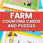 farm counting cards and puzzles