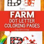 farm dot letter coloring pages