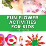 collage of fun flower activities for kids