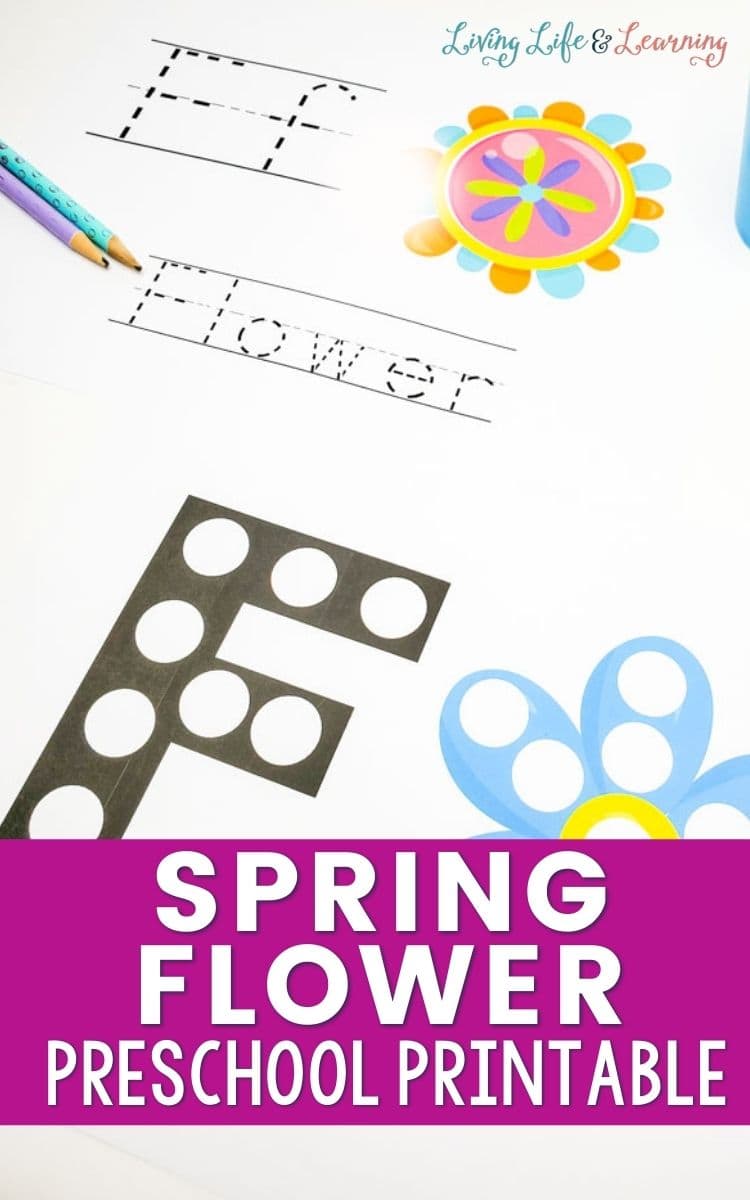 spring flower preschool printable
