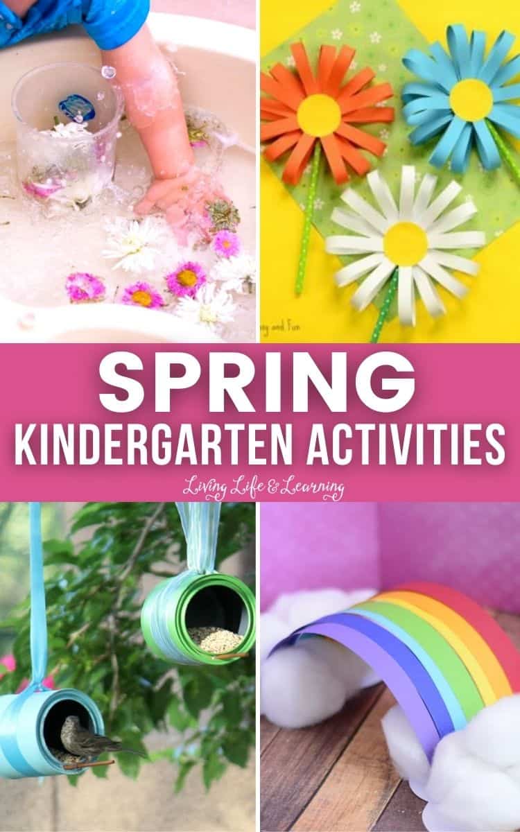 collage of spring kindergarten activities