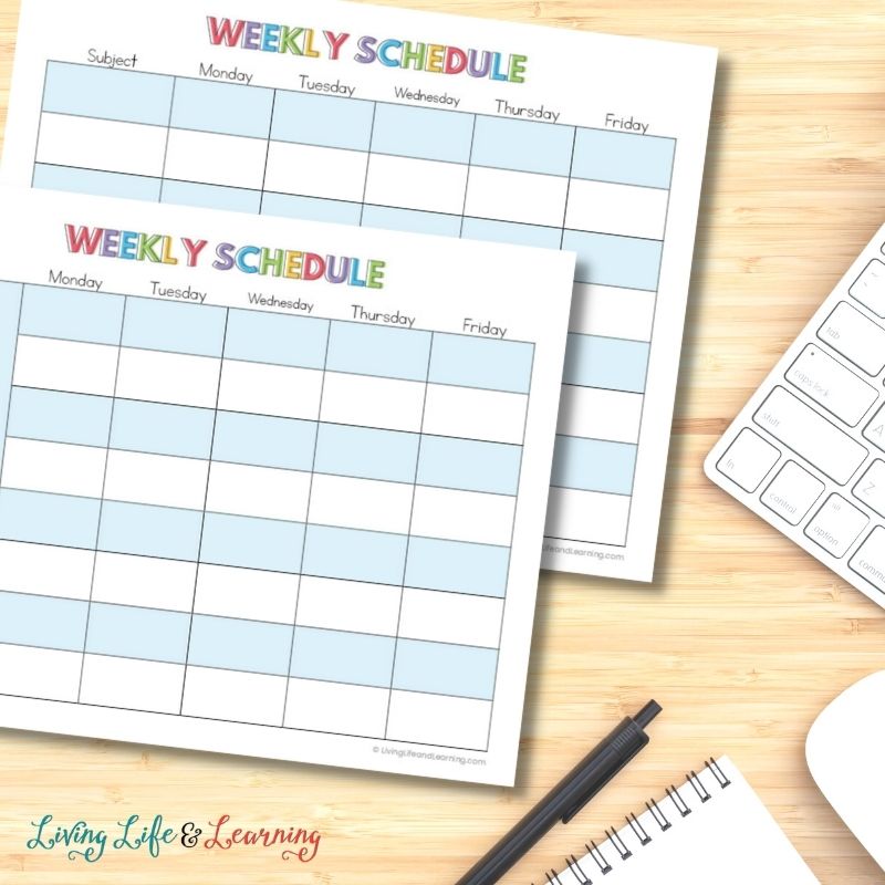Weekly Homeschool Planner Printable
