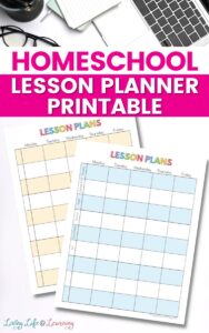 Homeschool Lesson Planner Printable