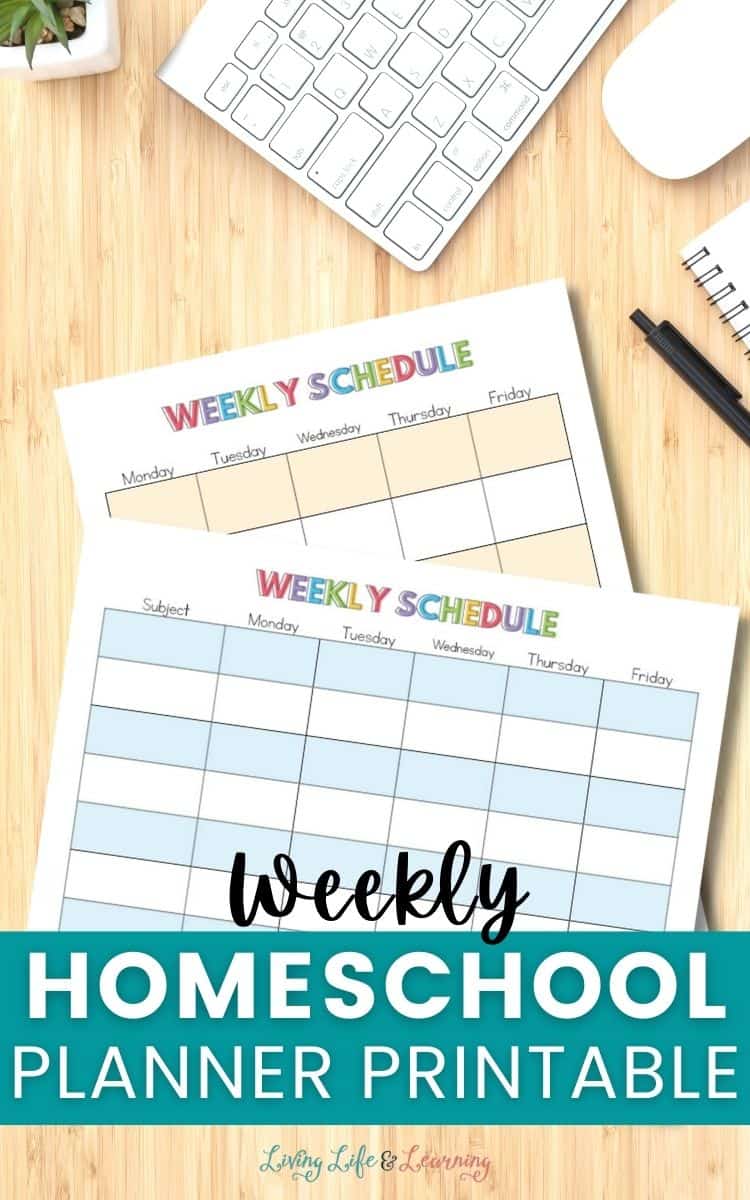 Weekly Homeschool Planner Printable