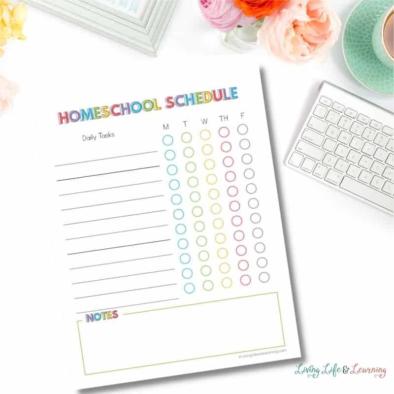 Daily Checklist for homeschooling