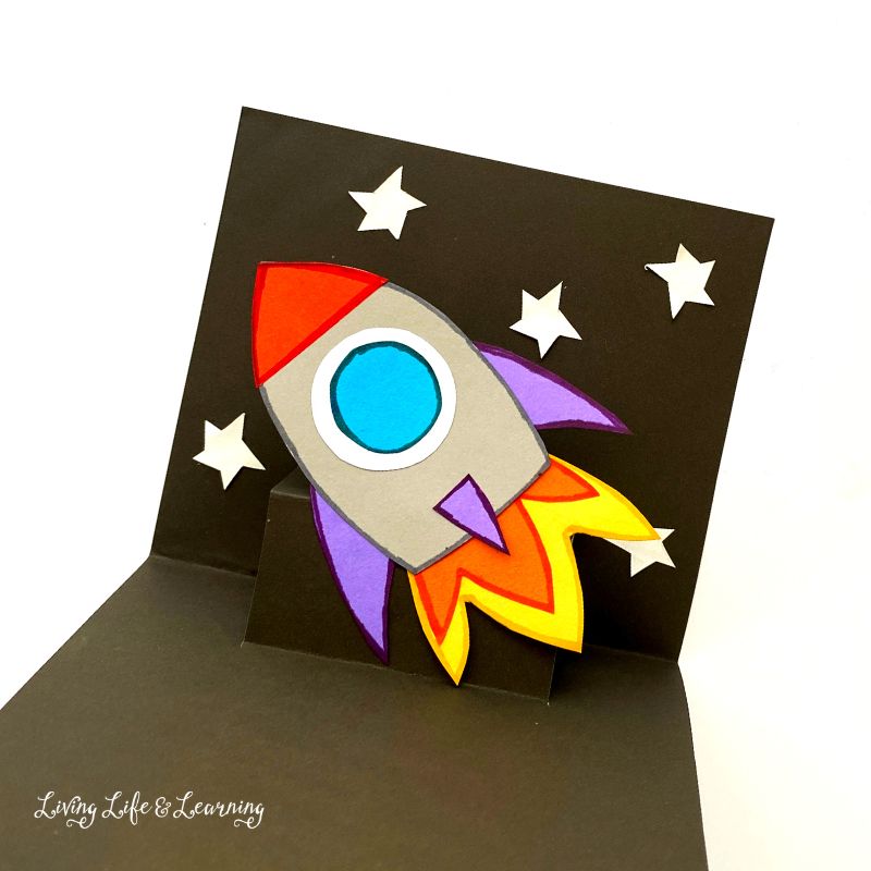 Space Rocket Pop Up Card