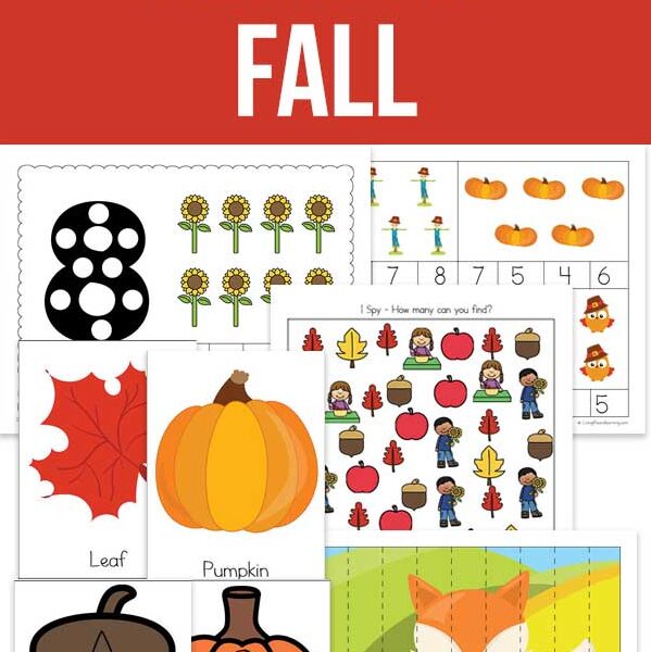 Little Learners Print & Go Activity Kit: Fall