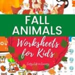 Fall Animal Worksheets for Kids