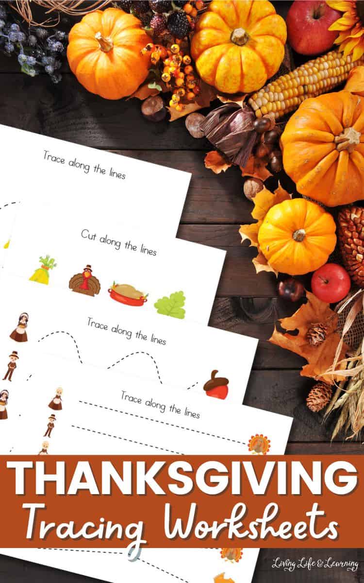 Thanksgiving Tracing Worksheets