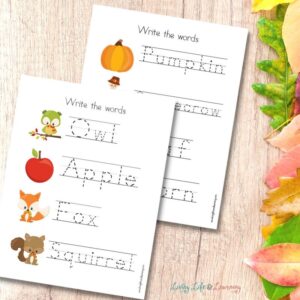 Printable Fall Activities for Preschoolers