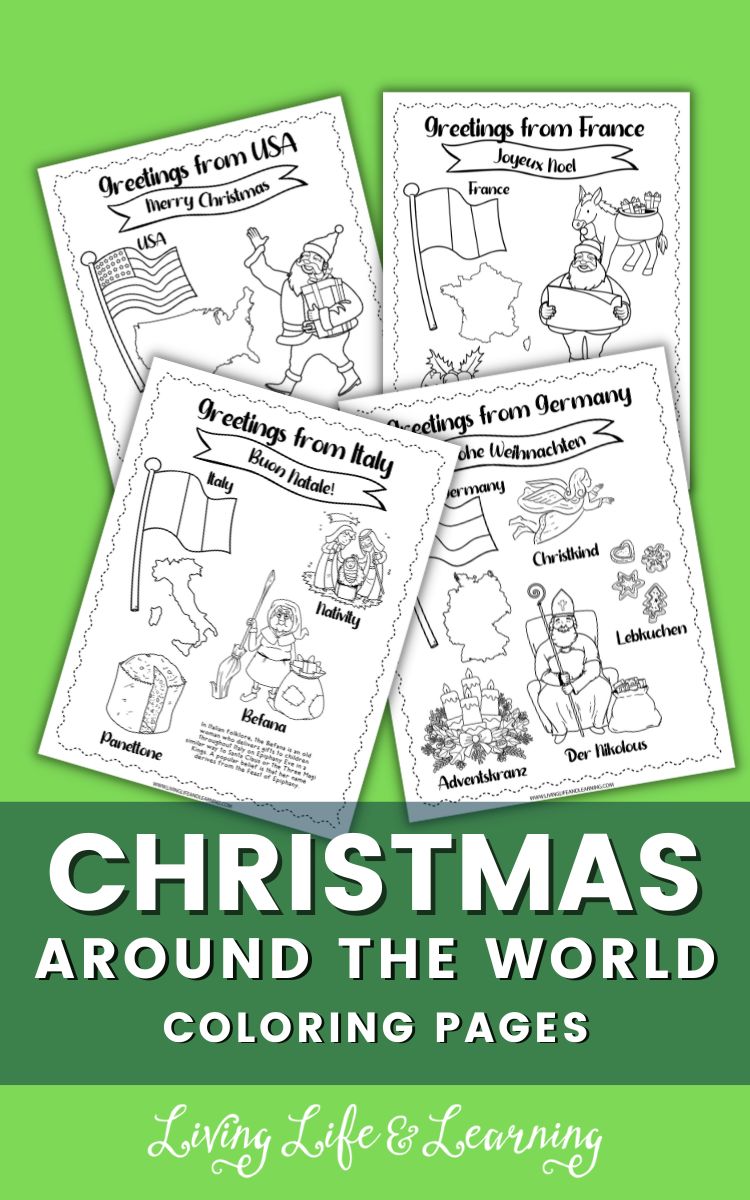 Christmas Around the World Coloring Pages