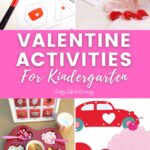 Valentine Activities for Kindergarten: 4 panels of different Valentine's Day activities