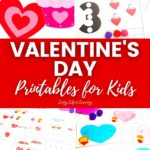 collage of Valentine's Day Printables for Kids