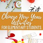 Chinese New Year Activities for Elementary Students: 4 panels of different activities.