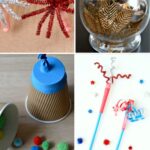 Happy New Year Crafts: 4 panels of different New Year crafts