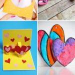 Valentine Activities for Kindergarten: 4 panels of different Valentine's Day activities