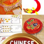 A collage of Chinese New Year Activities for Kindergarten.