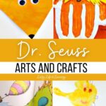 A collage of Dr. Seuss Arts and Crafts.