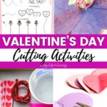collage of Valentine's Day Cutting Activities