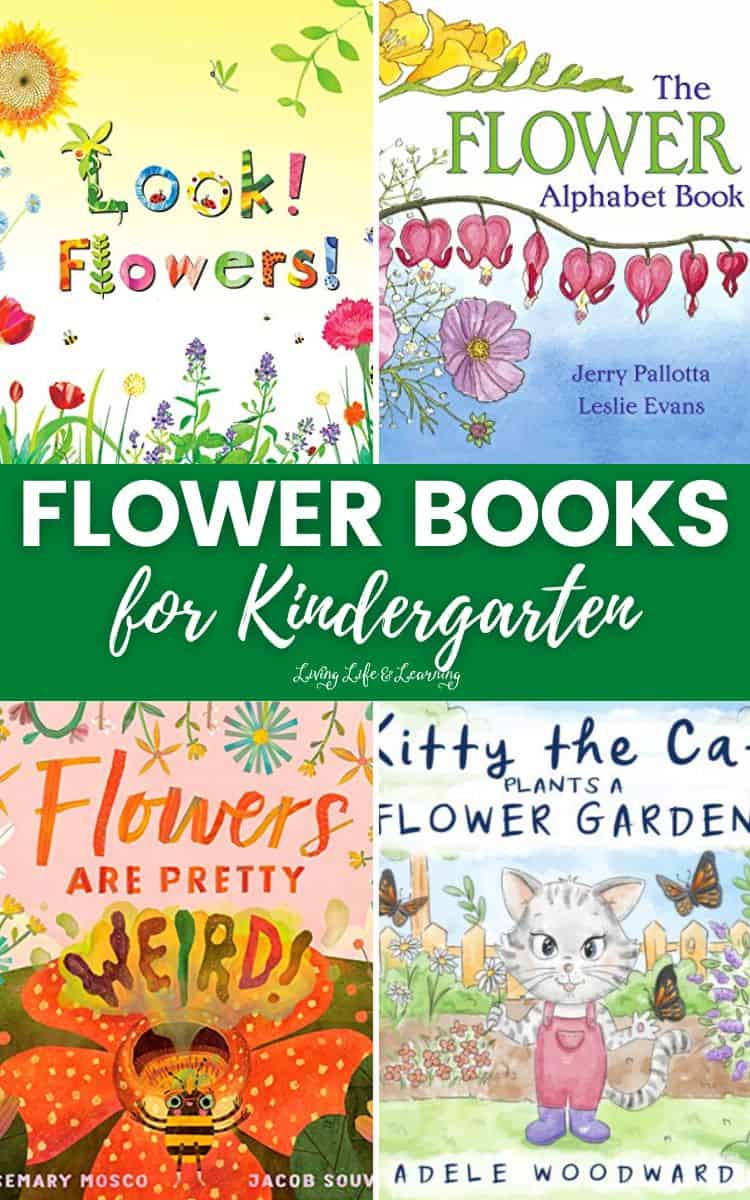 A collage of Flower Books for Kindergarten.