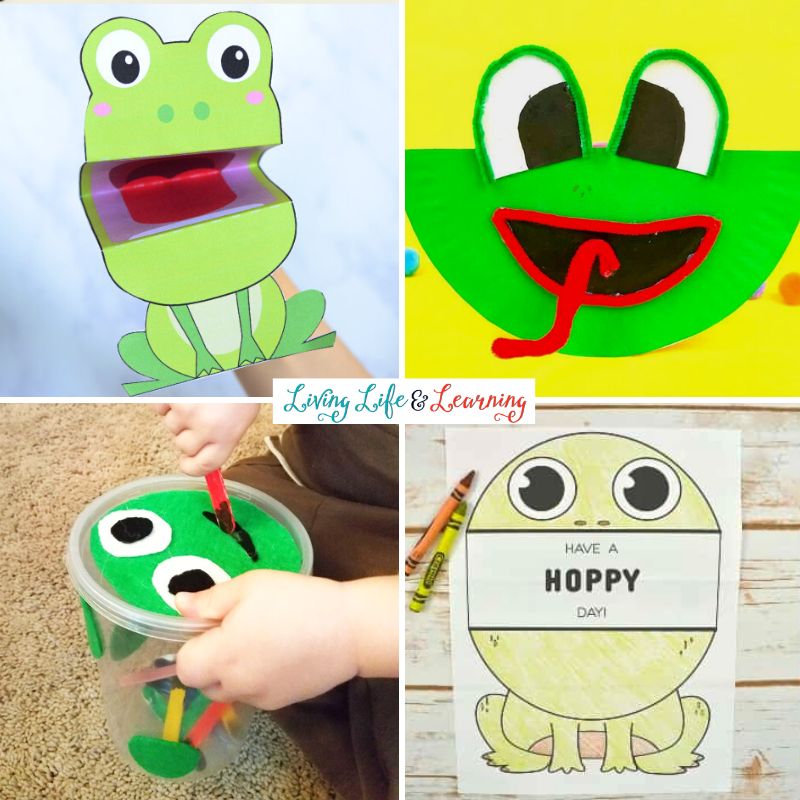 A collage of Frog Activities for Preschoolers.