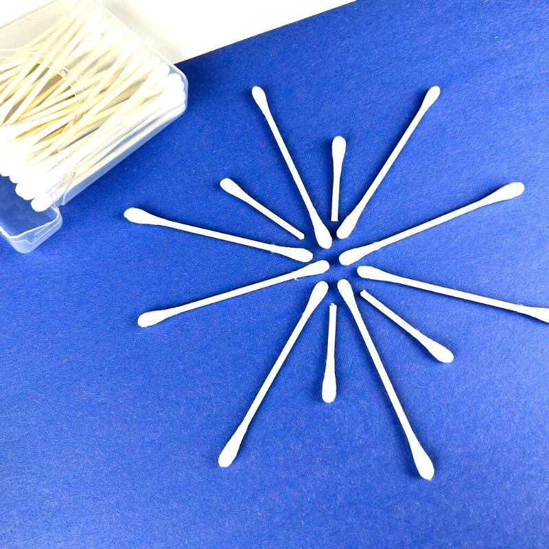 Q-tip Snowflake Craft