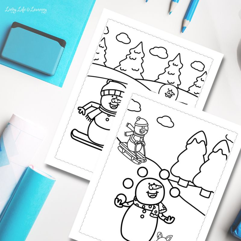 Coloring Pages of snowmen