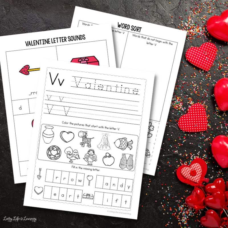 Valentine's Day Worksheets for Kindergarten