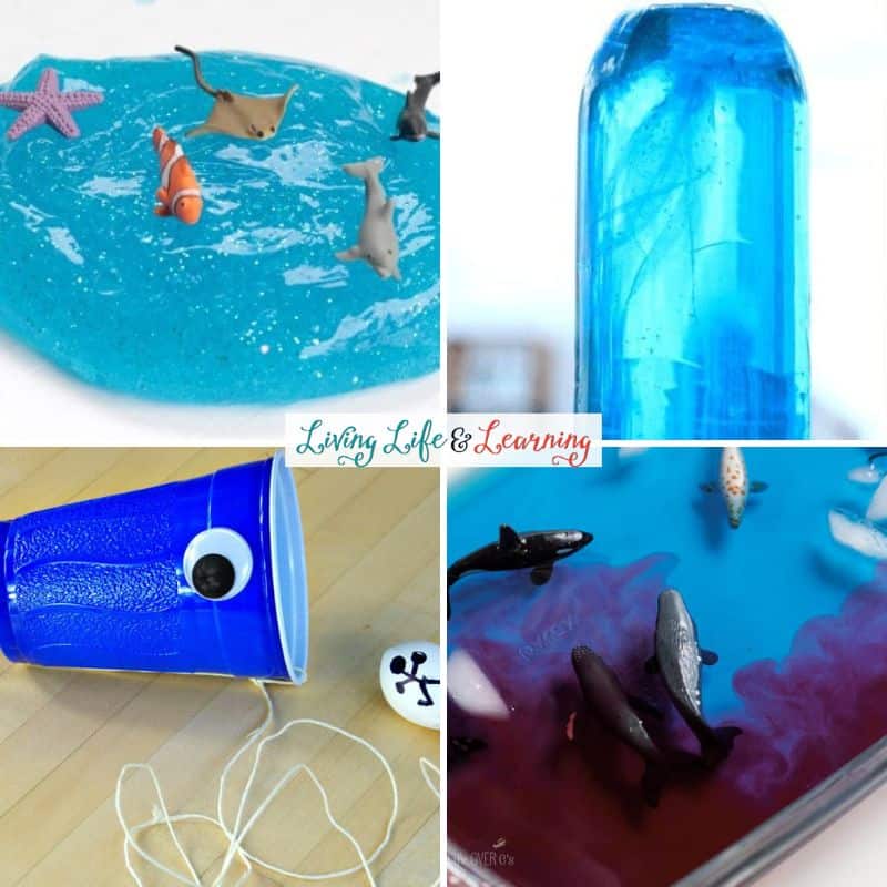 A collage of Fun Ocean Activities for Kids.