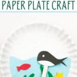 Whale Paper Plate Craft finished product