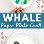 Whale Paper Plate Craft finished product