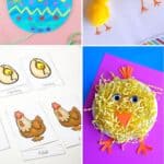 A collage of Chicken Activities for Kindergarten