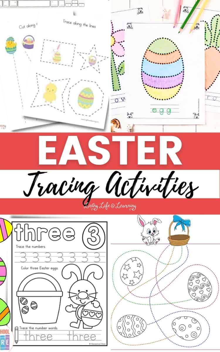 A collage of Easter Tracing Activities