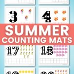 Summer Counting Mats Pages