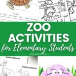 A collage of Zoo Activities for Elementary Students