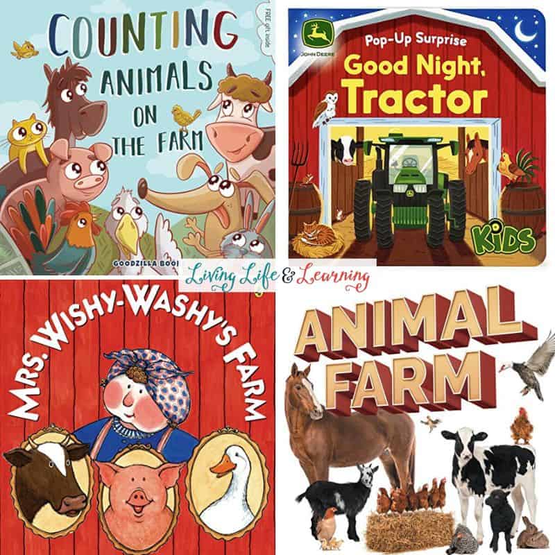 A collage of Farm Books for Kids